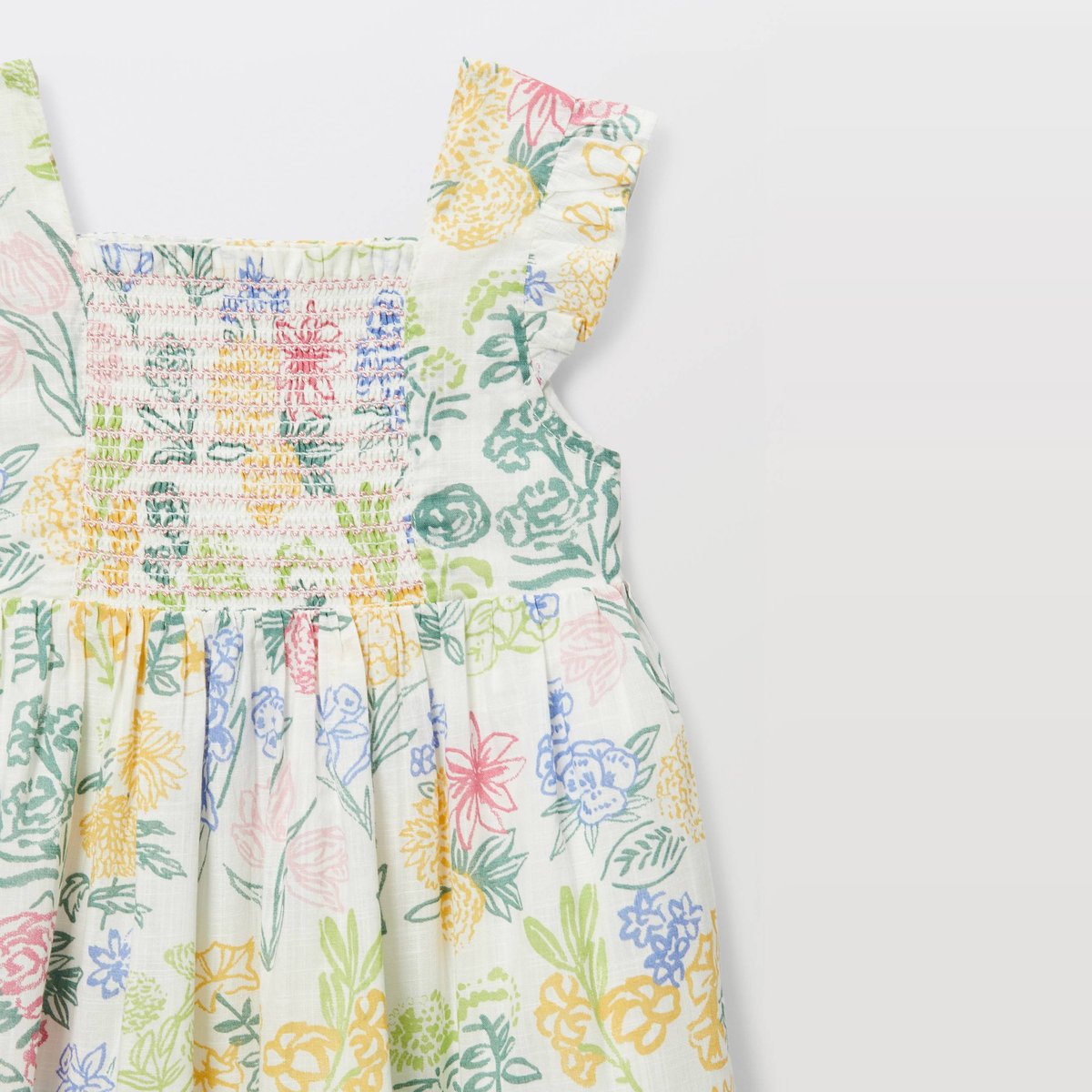 Robe avec bloomer imprimés en coton naturel, BOUT'CHOU
