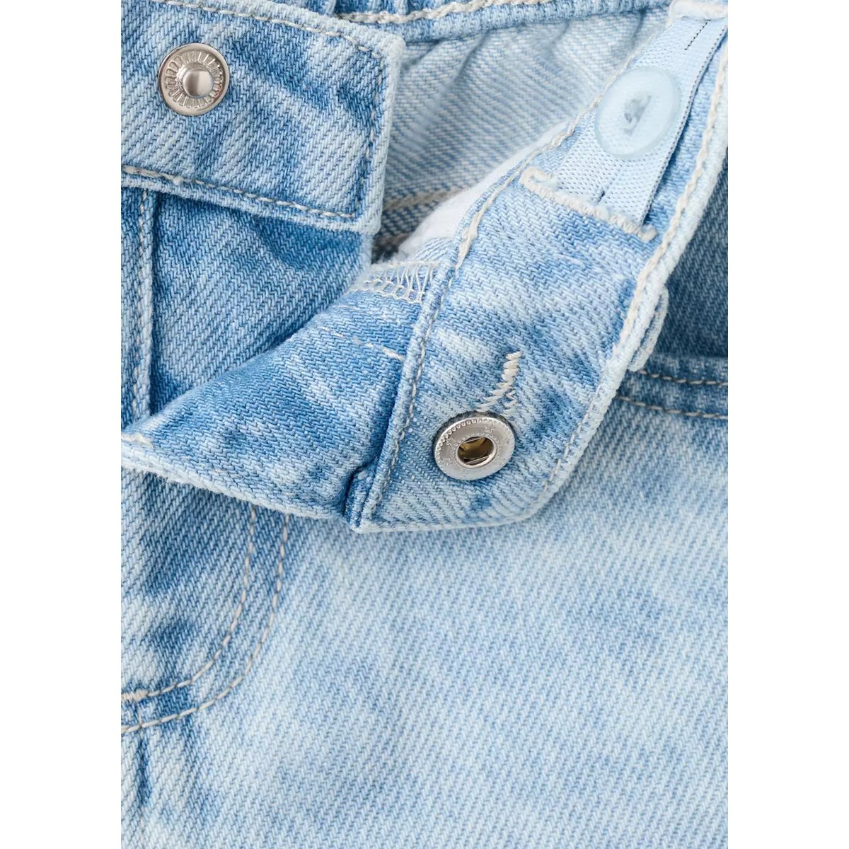 Short en jean à revers bleu clair, MANGO BABY