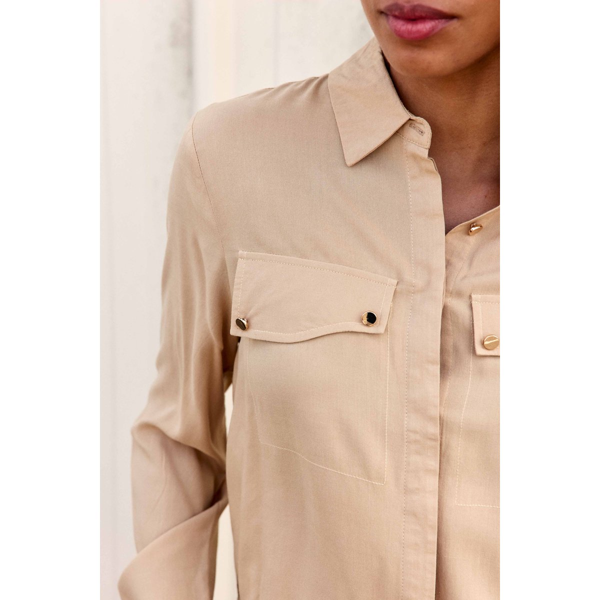 CHEMISE uni CERES 13-beige, LA PETITE ETOILE