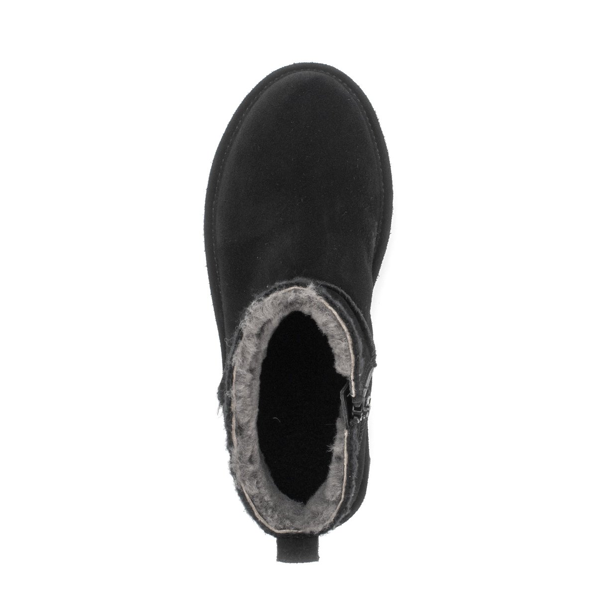 Bottines en cuir à talon compensé noir velours, GABOR