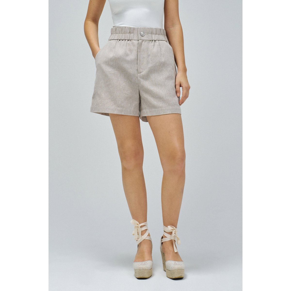 SHORTS EN LIN beige, SALSA JEANS