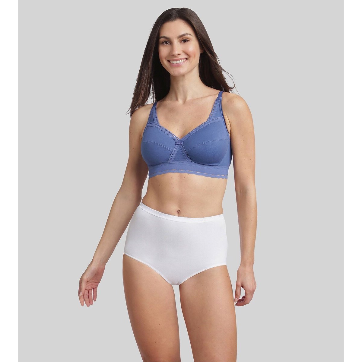Reggiseno Cœur croisé féminin cotone bio blu cobalto, PLAYTEX
