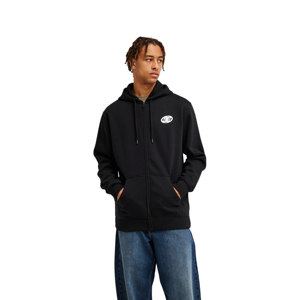 Sweat capuche zippé. noir black, DC SHOES