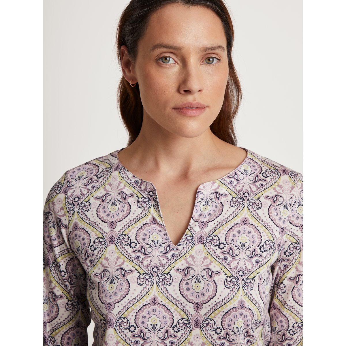 Pyjama manches longues Coton ORIENT DREAMS lilas parfumé, CALIDA
