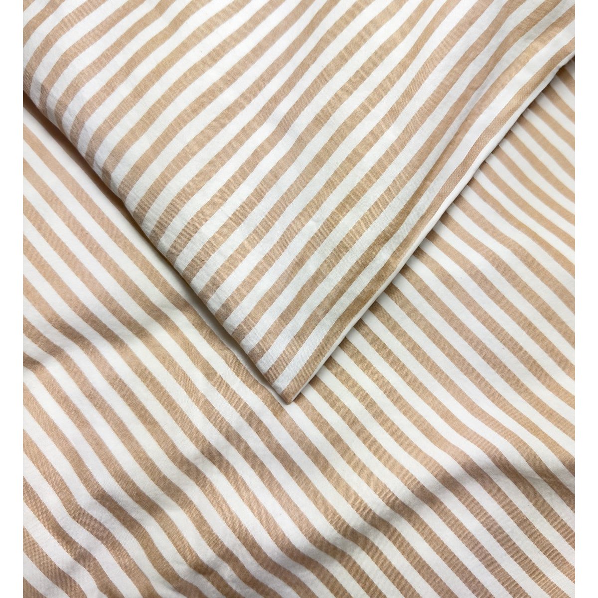 Housse de couette Percale de Coton Bio bébé RAYÉ rayé ambre, KADOLIS