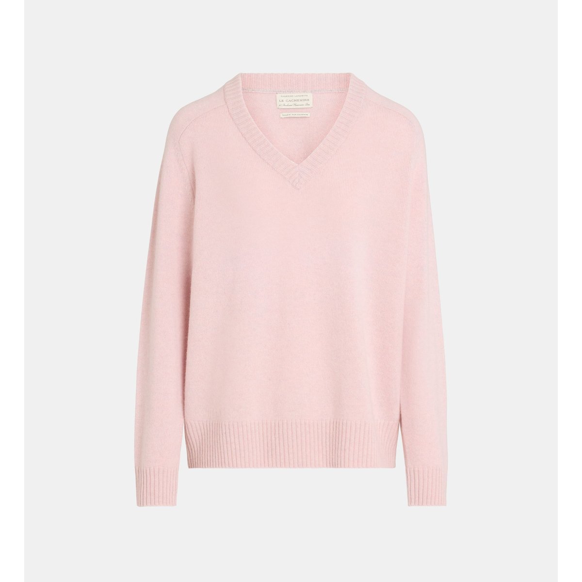 Pull large unisex v cachemire rose, GALERIES LAFAYETTE