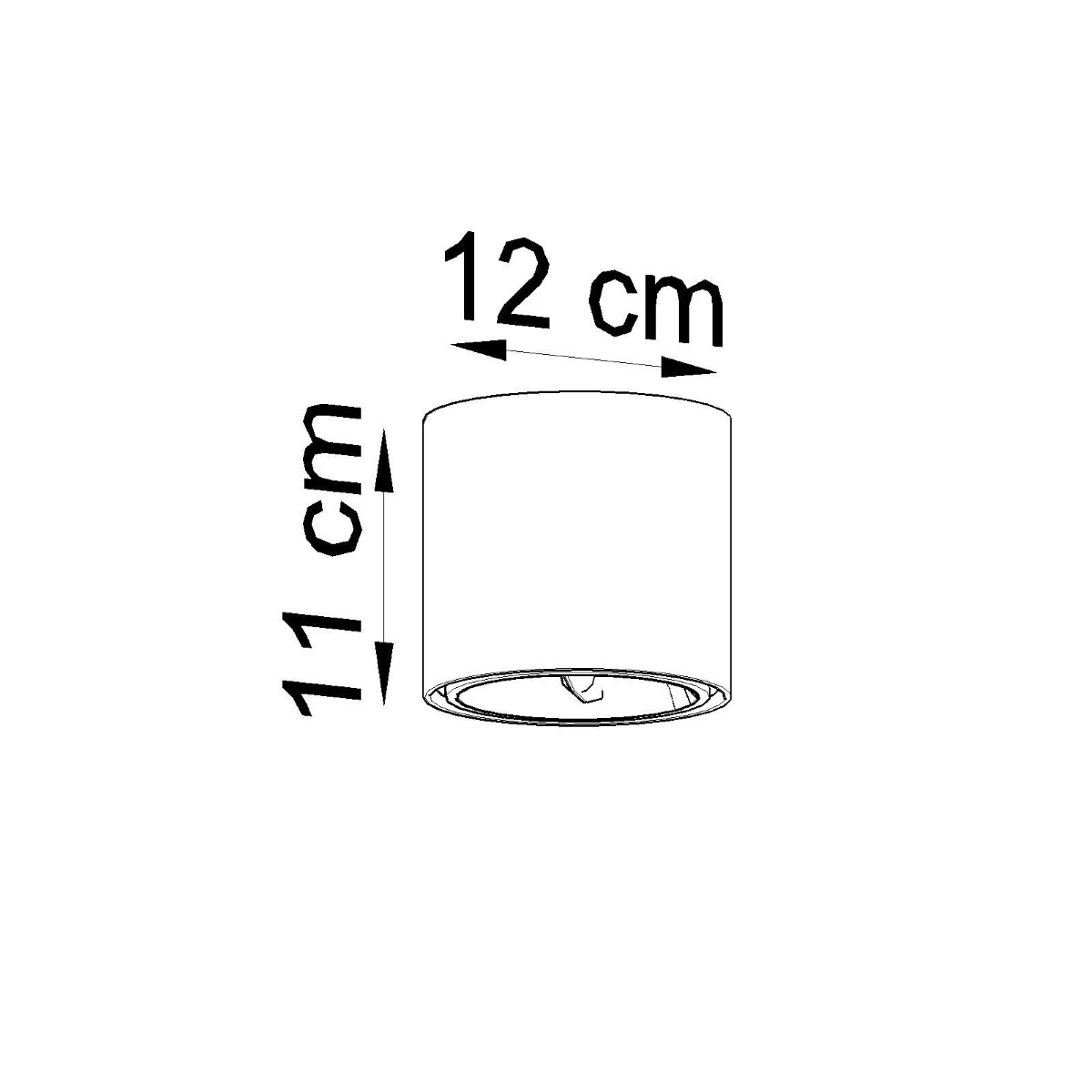 Plafonnier Aluminium Blanc GU10/ES111 1 Tiube blanc, EDEN