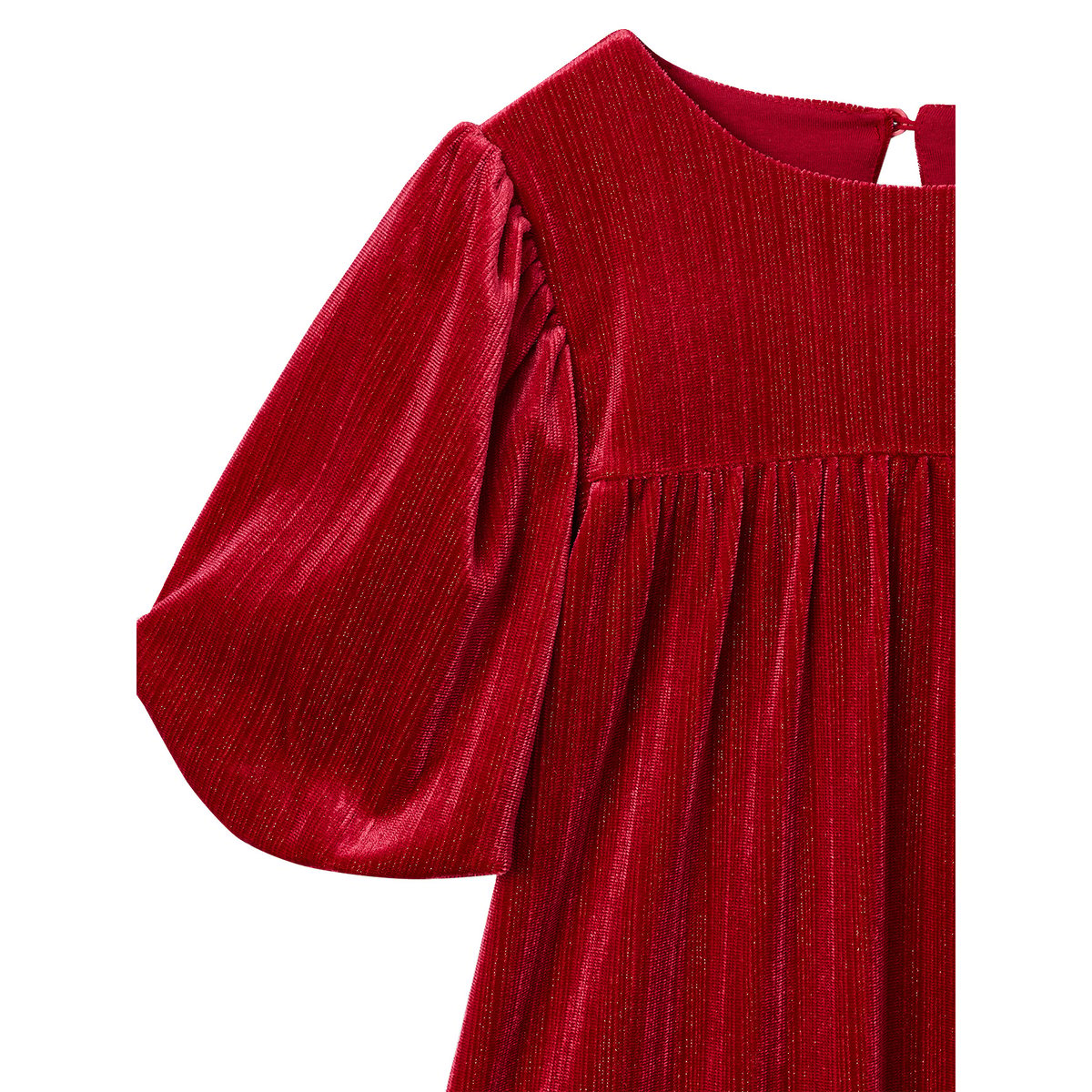 Robe velours rouge, VERTBAUDET