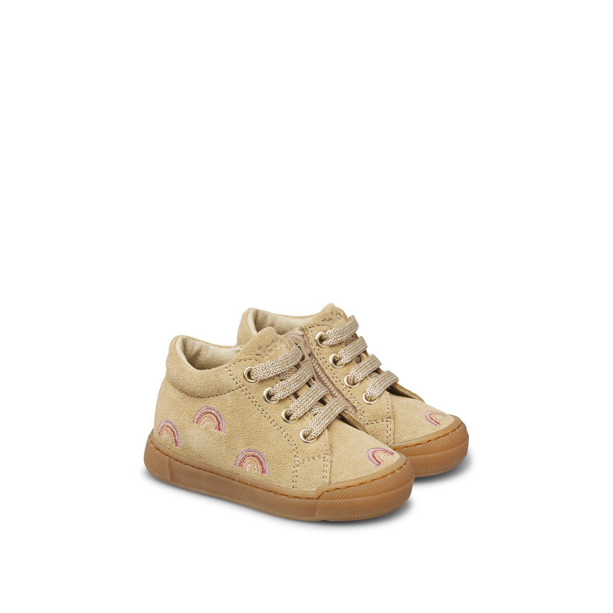 Baskets en suède SNOPES EMBR.RAINBOW ZIP beige-marron, FALCOTTO