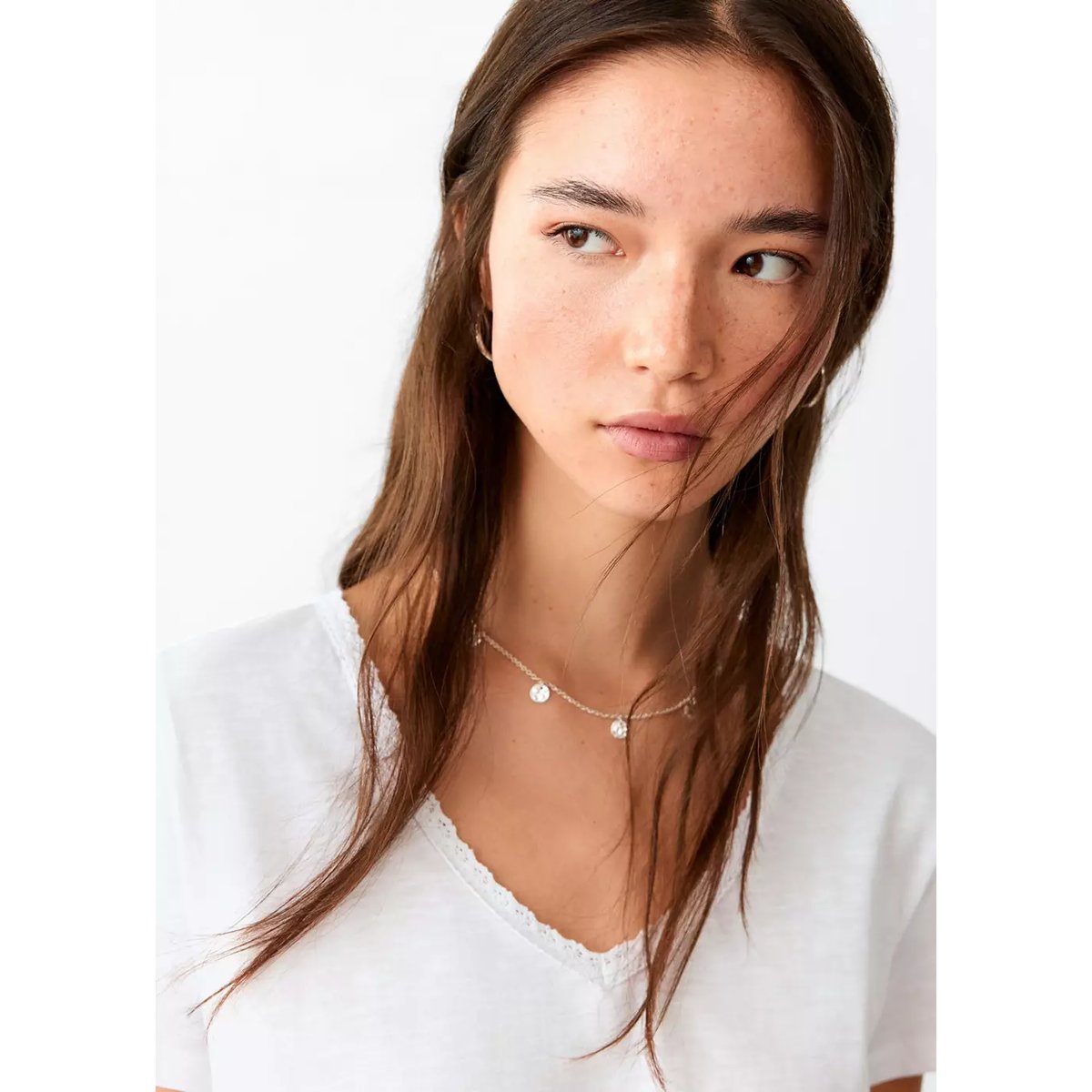 T-shirt 100 % coton blanc cassé, MANGO TEEN