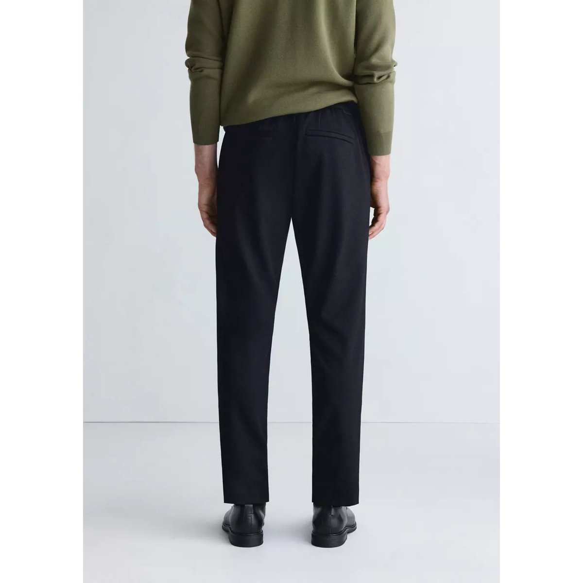 Pantalon slim-fit comfort Thermolite® noir, MANGO MAN