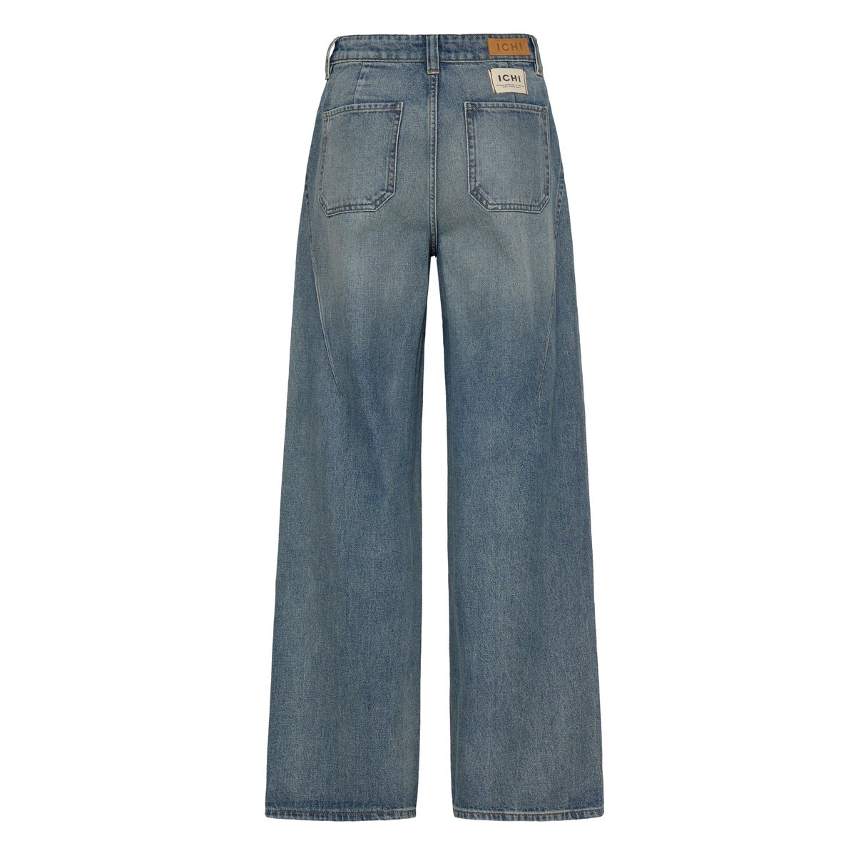 Jean extra large, taille haute bleu denim light blue vintage, ICHI