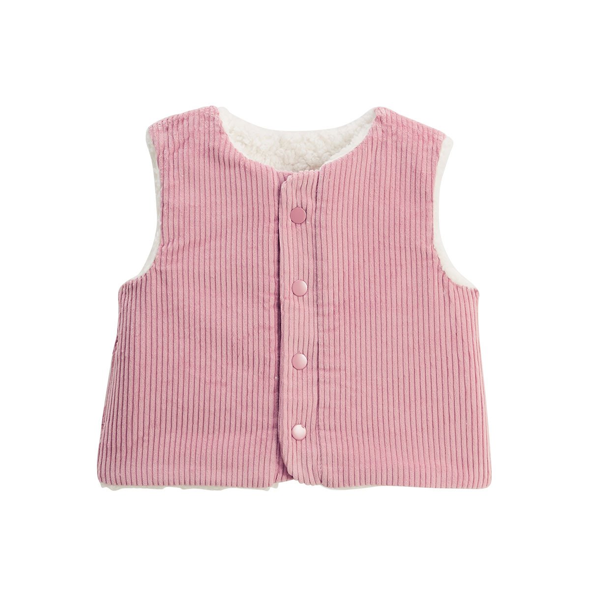 Veste sans manches enfant réversible en sherpa Céleste ecru, PETIT BEGUIN