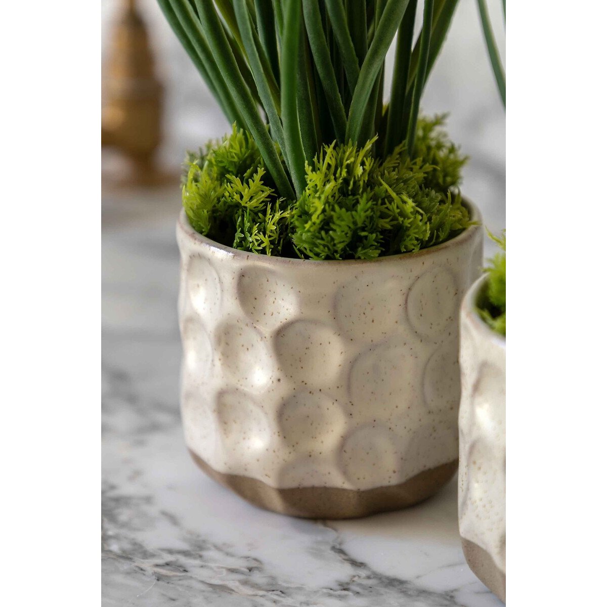 Set of 2 White Spring Hydrangea in Ceramic Pots white, ÉDITÉ