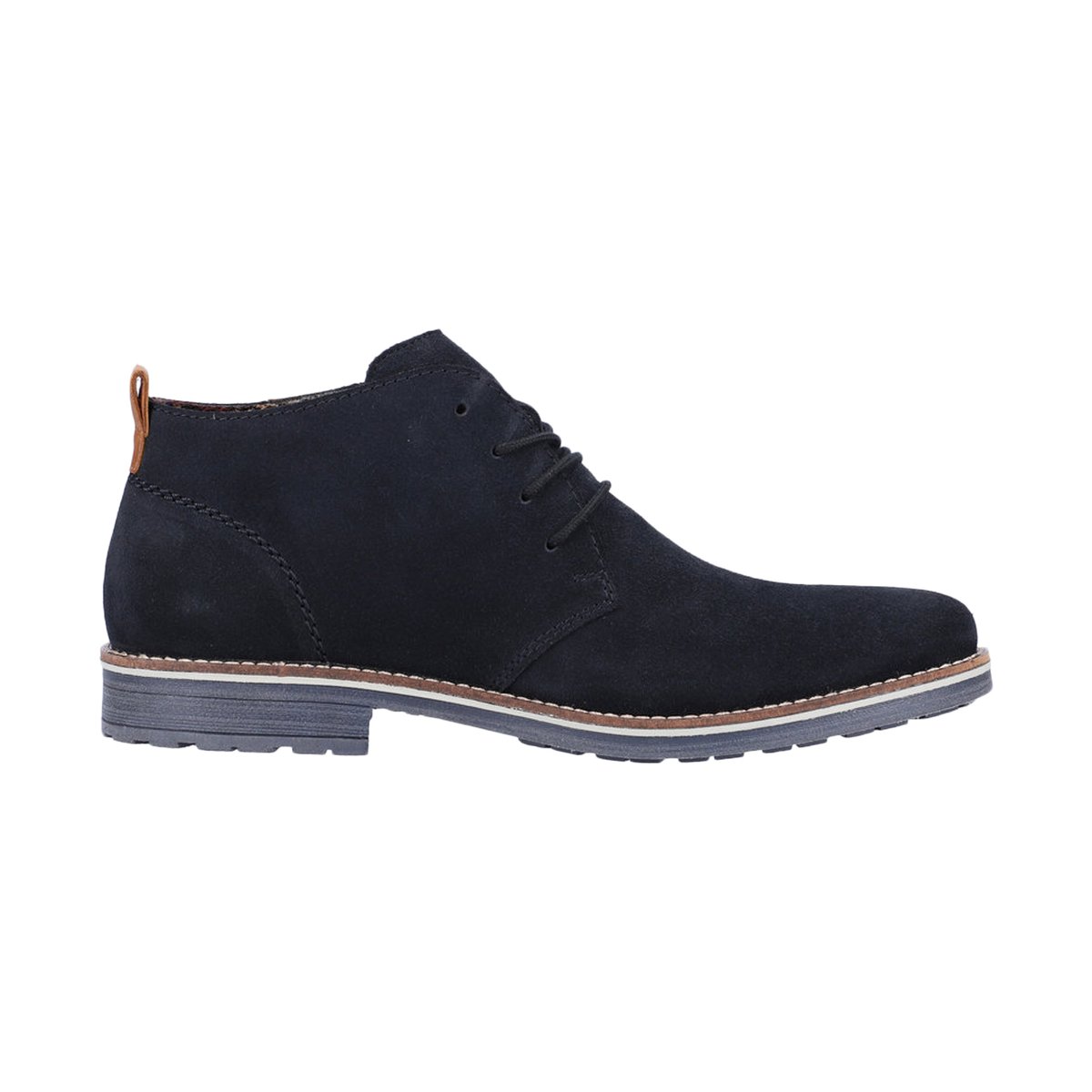 Bottines cuir nubuck bleu, RIEKER