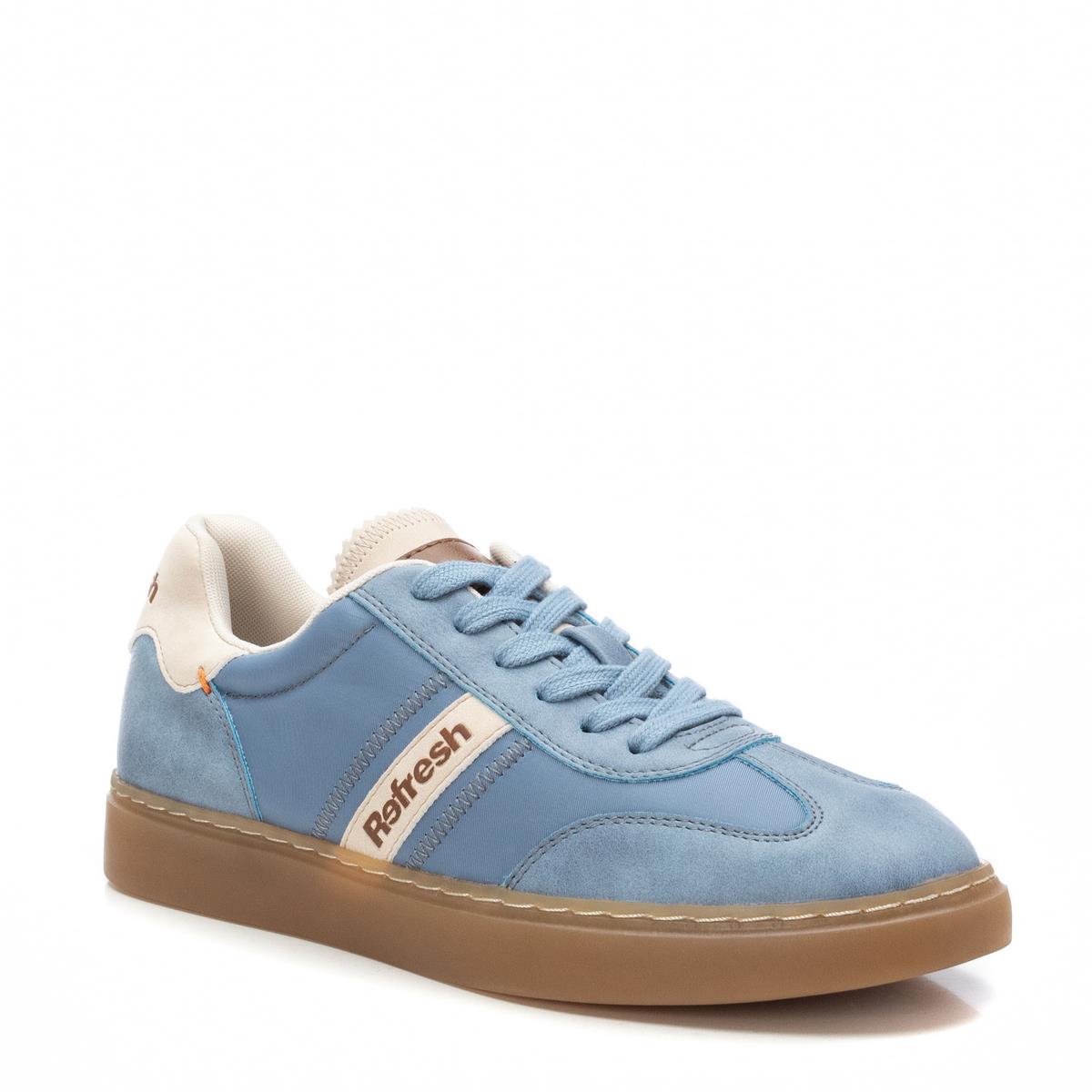 Baskets Autoclave Plaine Décontractée Lacets bleu jean, REFRESH