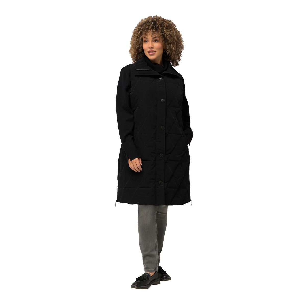 Longue veste matelassée HYPRAR noir, ULLA POPKEN