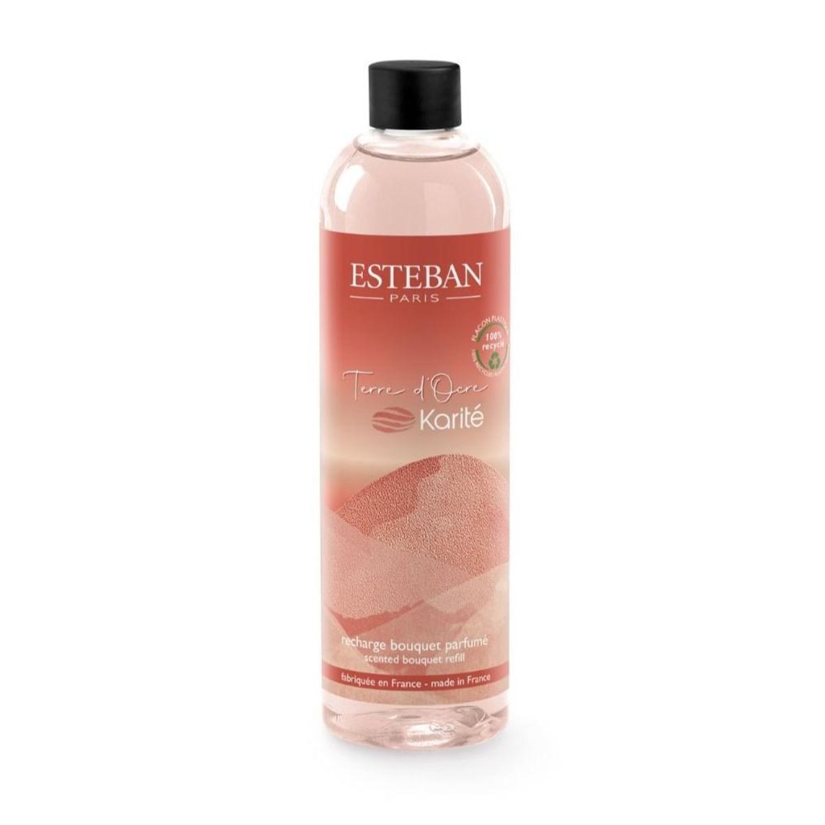 Parfum d'intérieur - Recharge pour bouquet Terre d'Ocre Karité 250 ml transparent, ESTEBAN