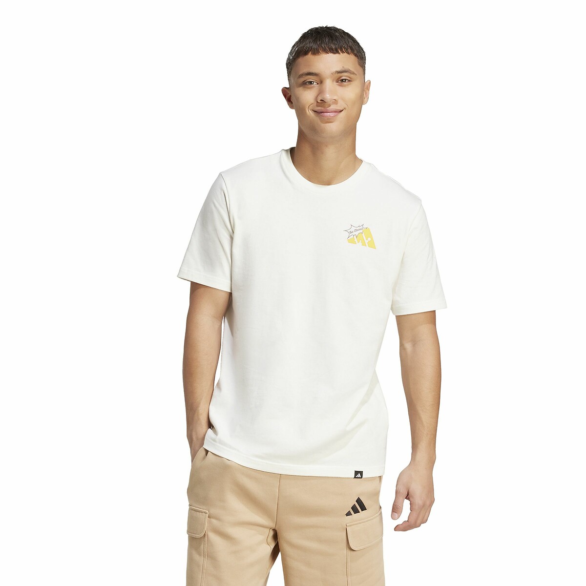 T-shirt manches courtes graphique blanc cassé, ADIDAS SPORTSWEAR