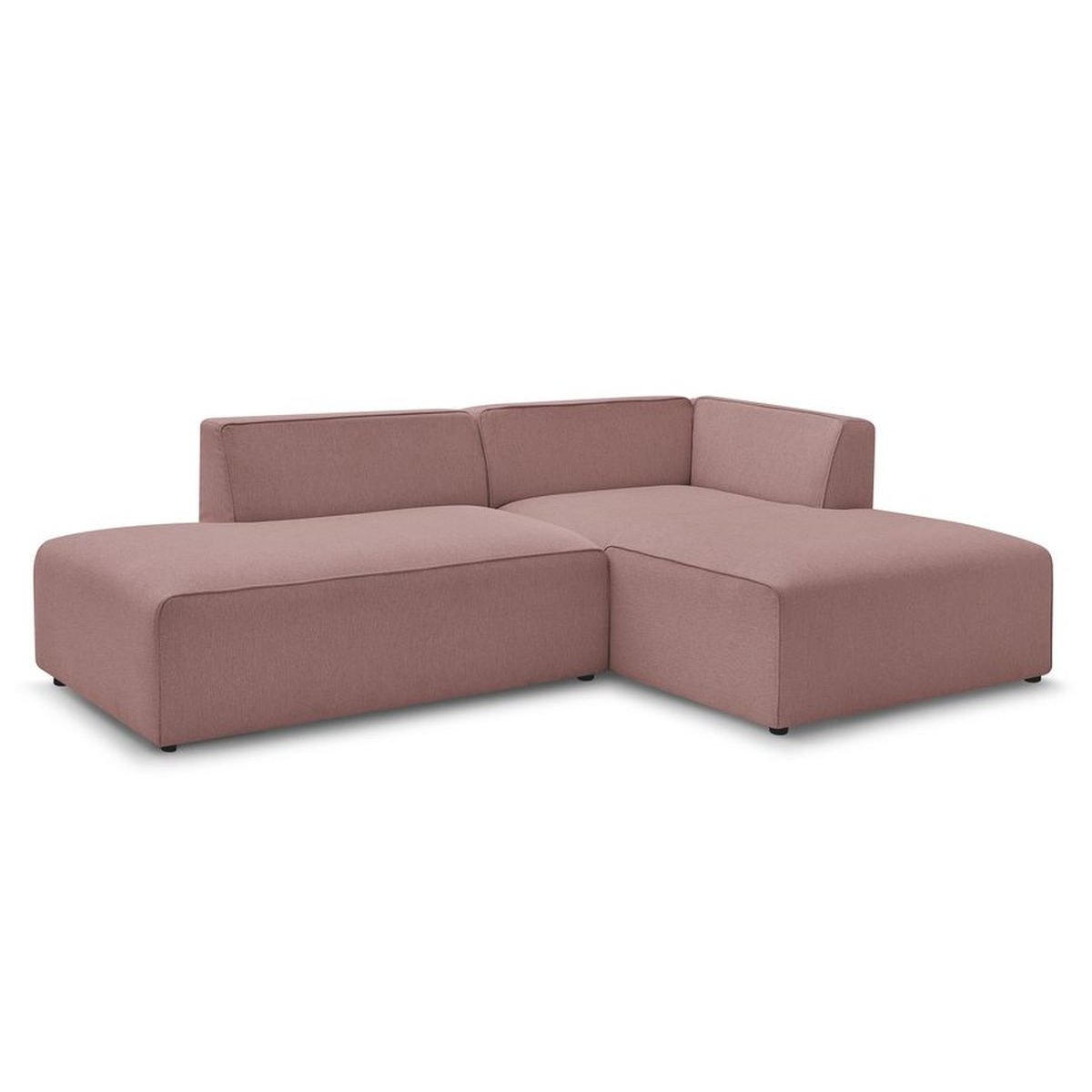 Canapé modulable 4 places en tissu chiné, MEGEVE rose, BOBOCHIC
