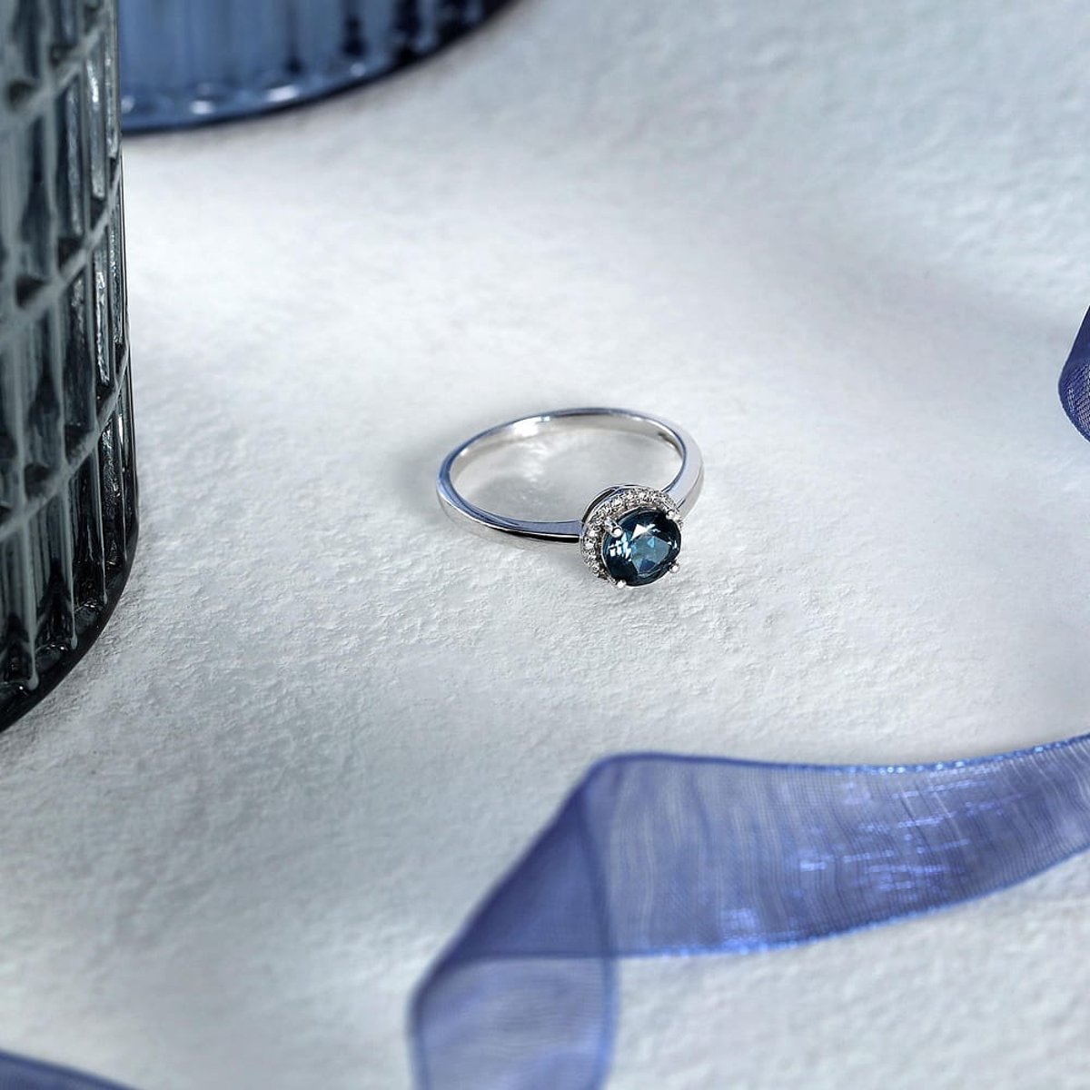 Bagues en Diamant/or 375/1000/topaze et Topaze argent, CLEOR