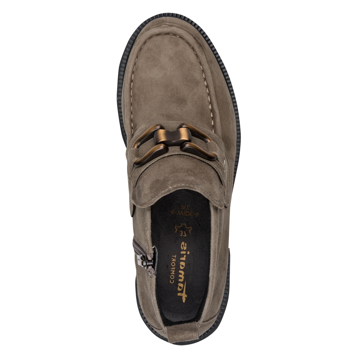 Bottine coupe ample marron cognac croco, TAMARIS