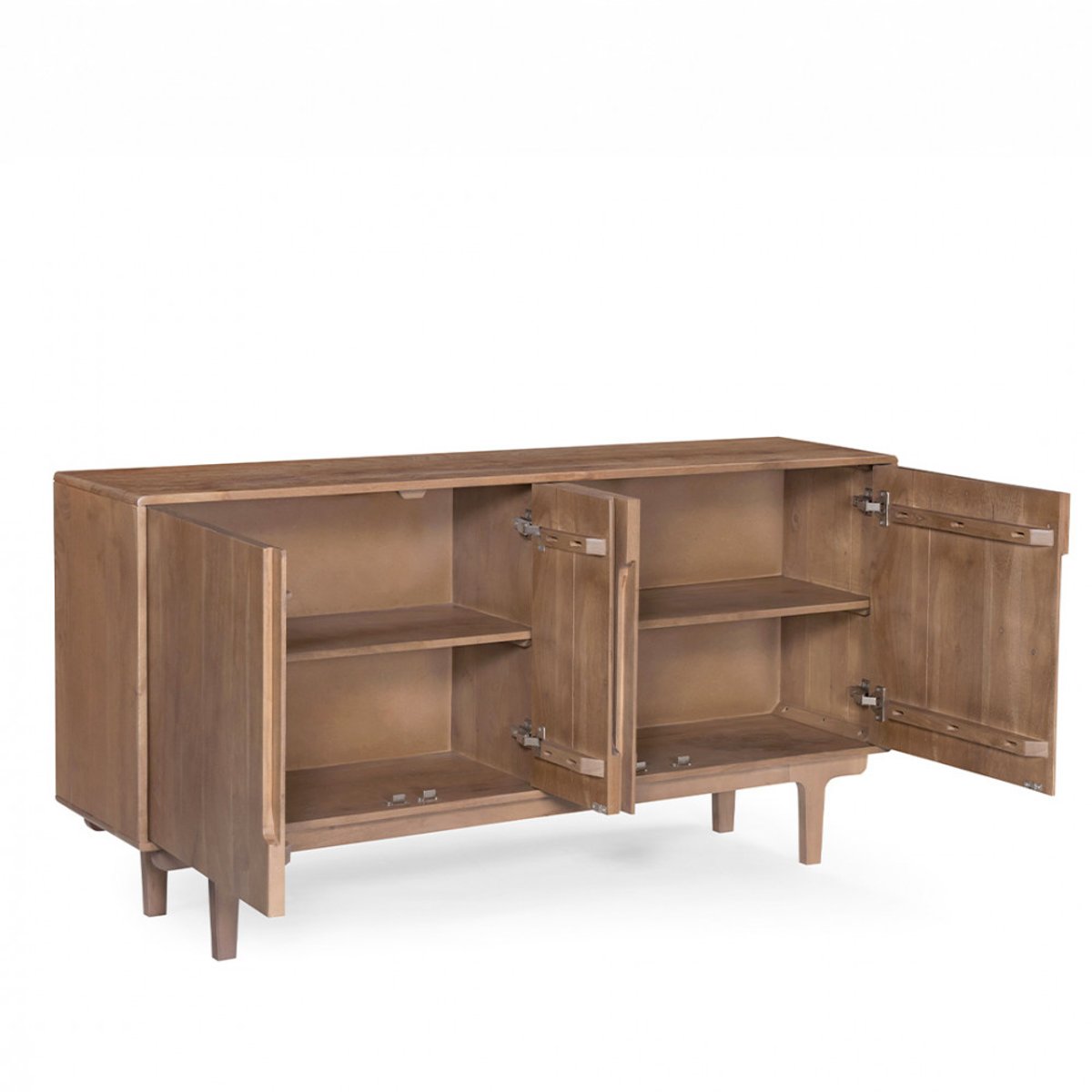 Buffet 4 portes en bois massif L150cm- BOGOR bois, DRAWER