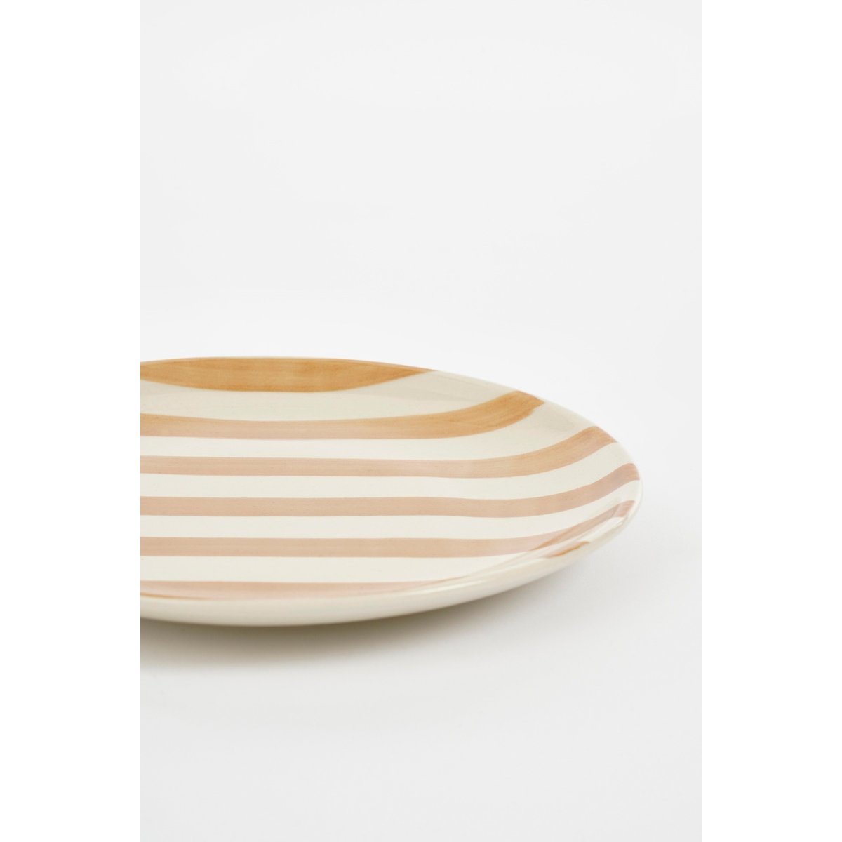 Assiette à petit-déjeuner en grès marron D20 brun, MICA DECORATIONS