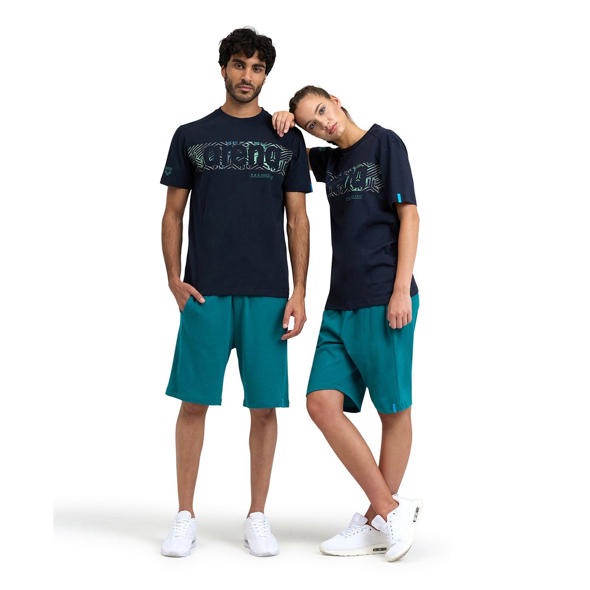 T-shirt unisexe en coton Logo navy-kikko pro navy, ARENA