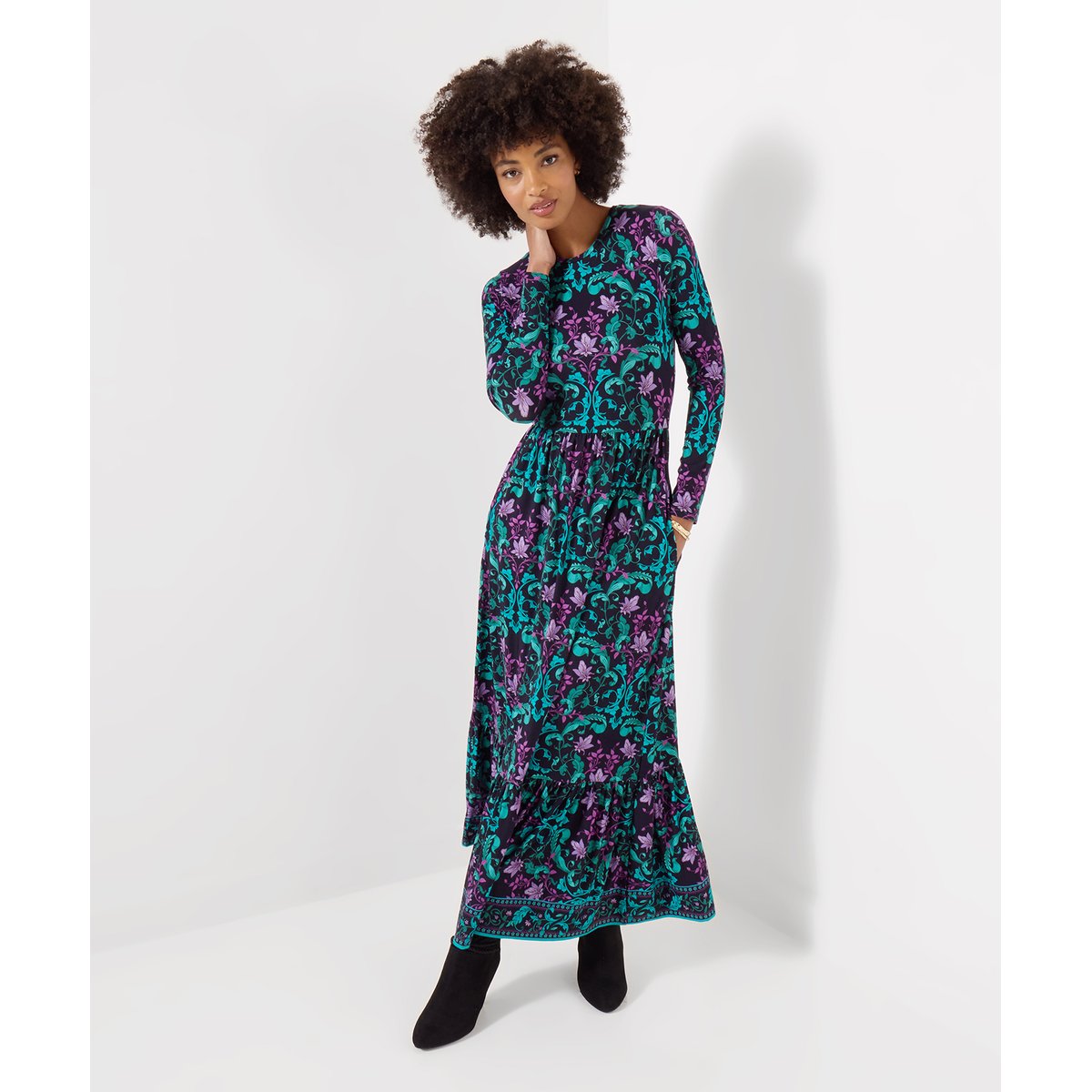 Robe Longue en Jersey à Manches Longues Heidi bleu, JOE BROWNS