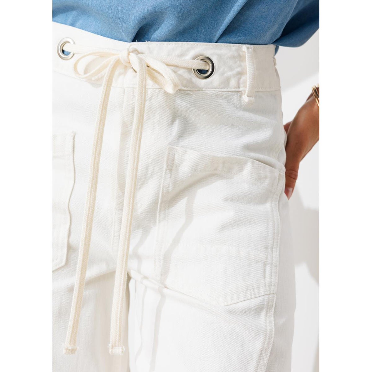 Blouse en lyocell jean moyen, PROMOD