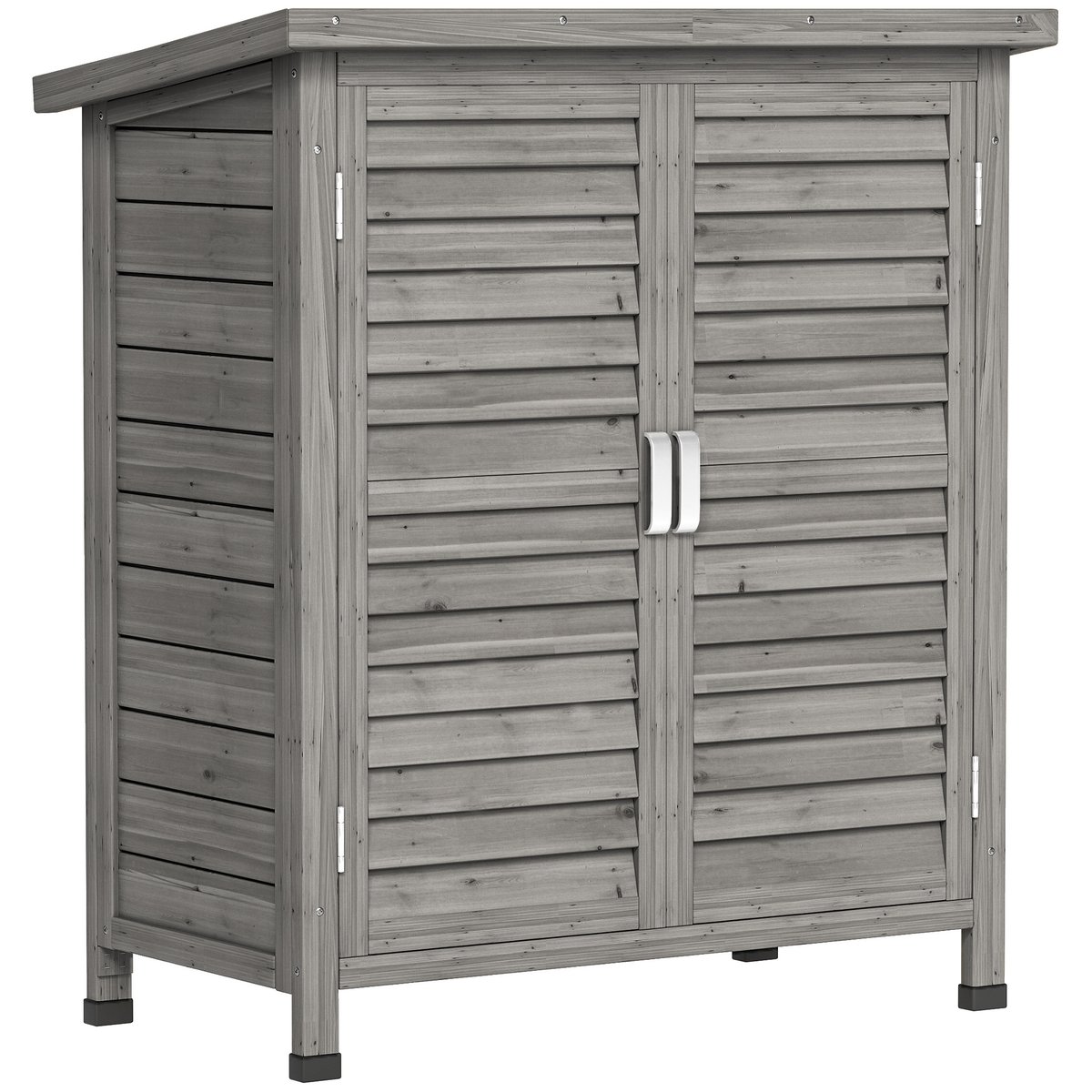 Abri de jardin Bois de sapin Gris gris, OUTSUNNY