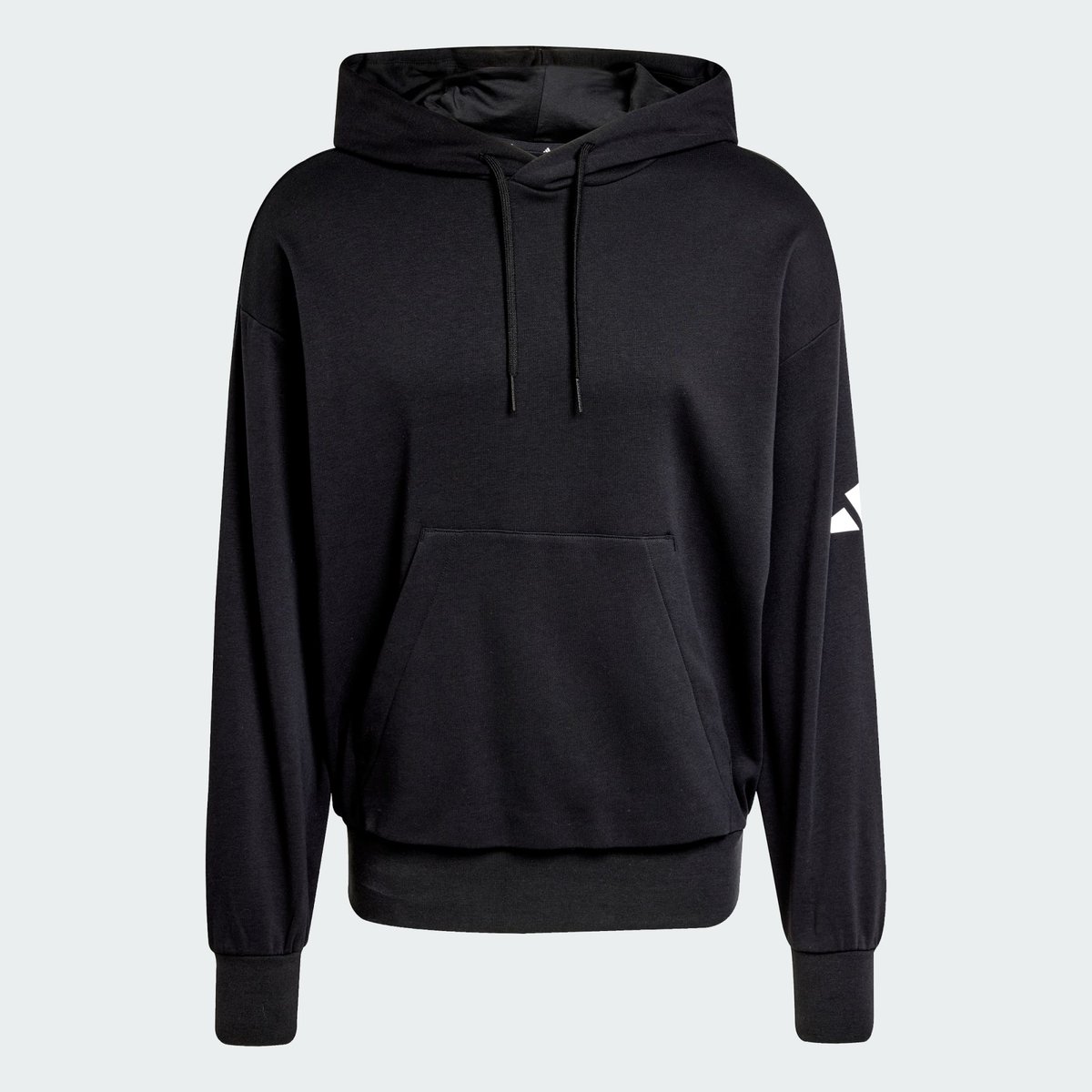 Sweat-shirt à capuche ample French terry logo à 3 bandes Essentials black / white, ADIDAS SPORTSWEAR