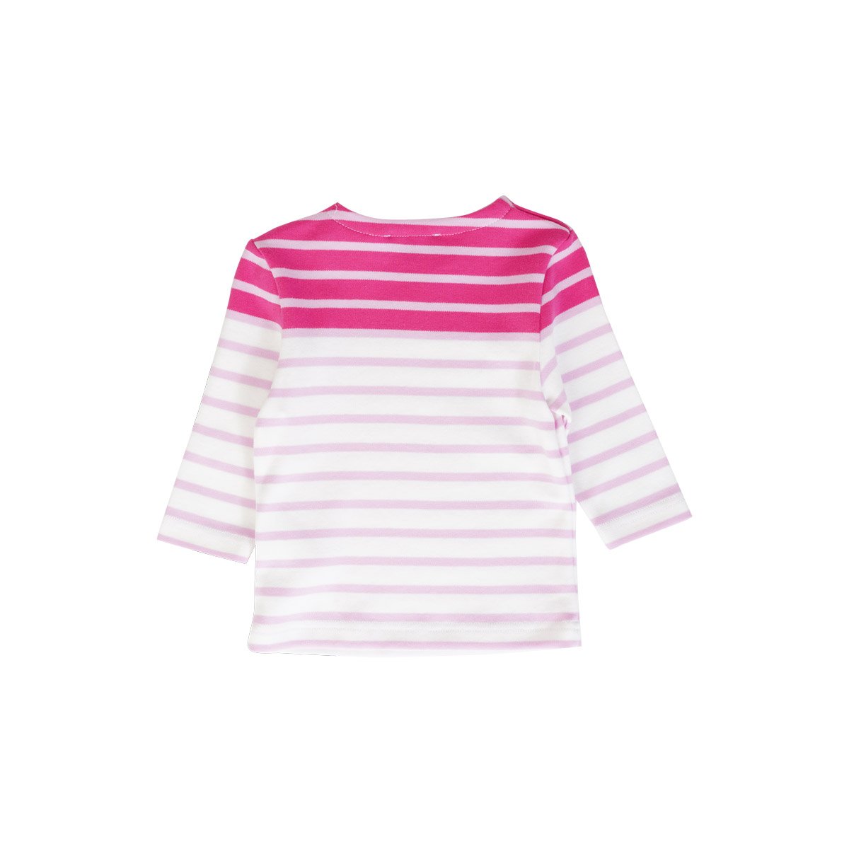 Marinière bicolore en coton épais BABY fucsia/mauve rose/milk, ARMOR-LUX