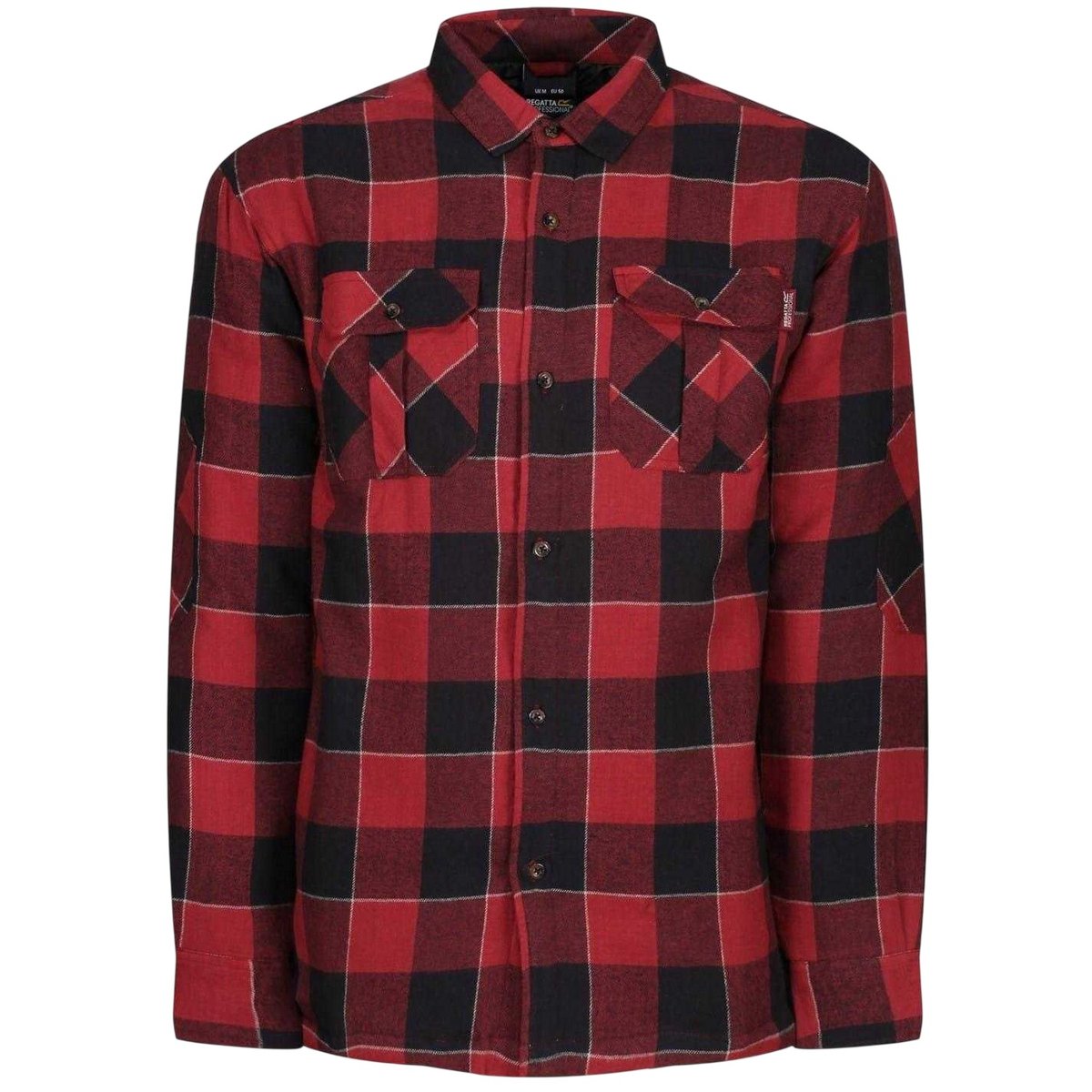 Chemise manches longues motif/style motif écossais SHELFORD rouge, REGATTA