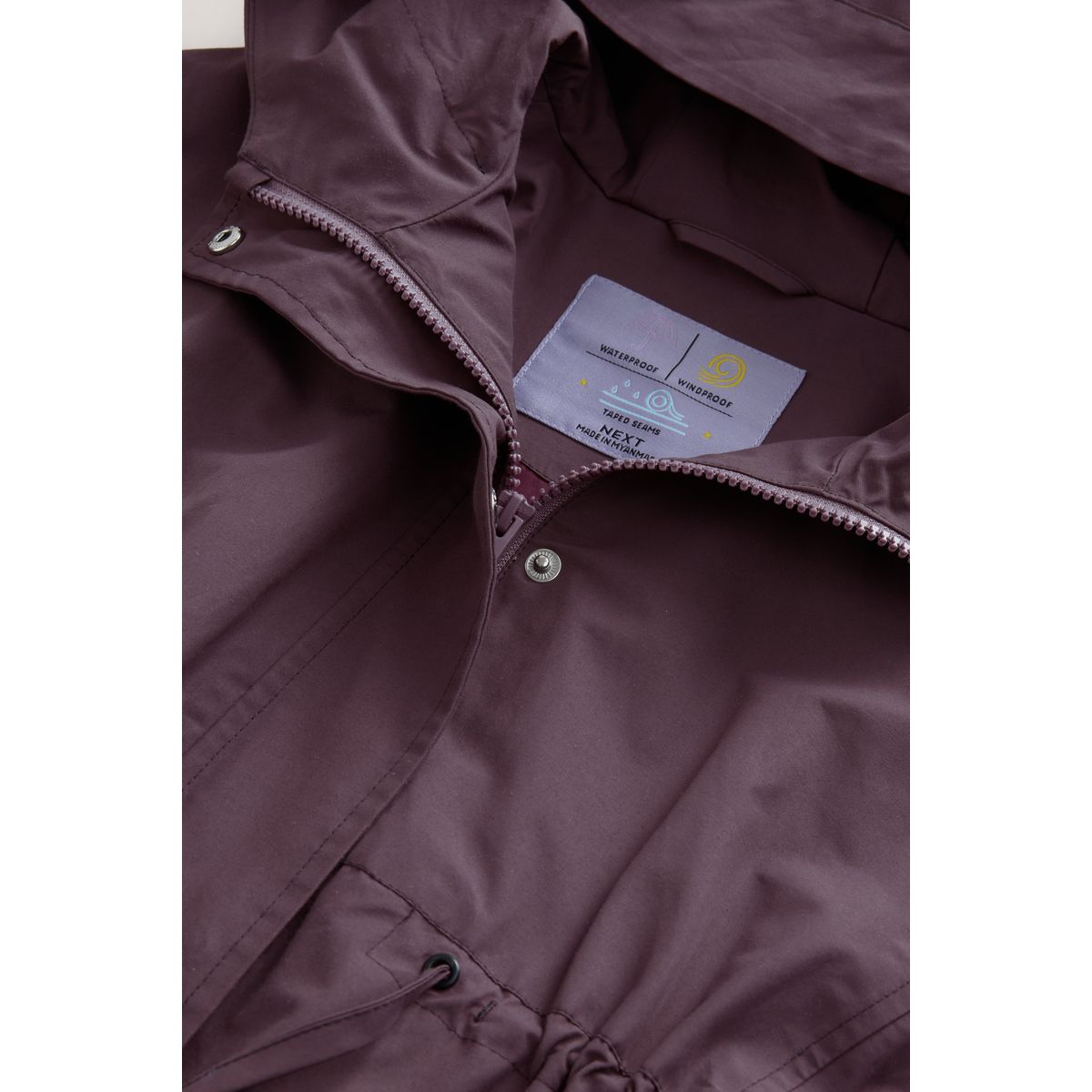 Anorak imperméable avec bas évasé rouge bordeaux, NEXT