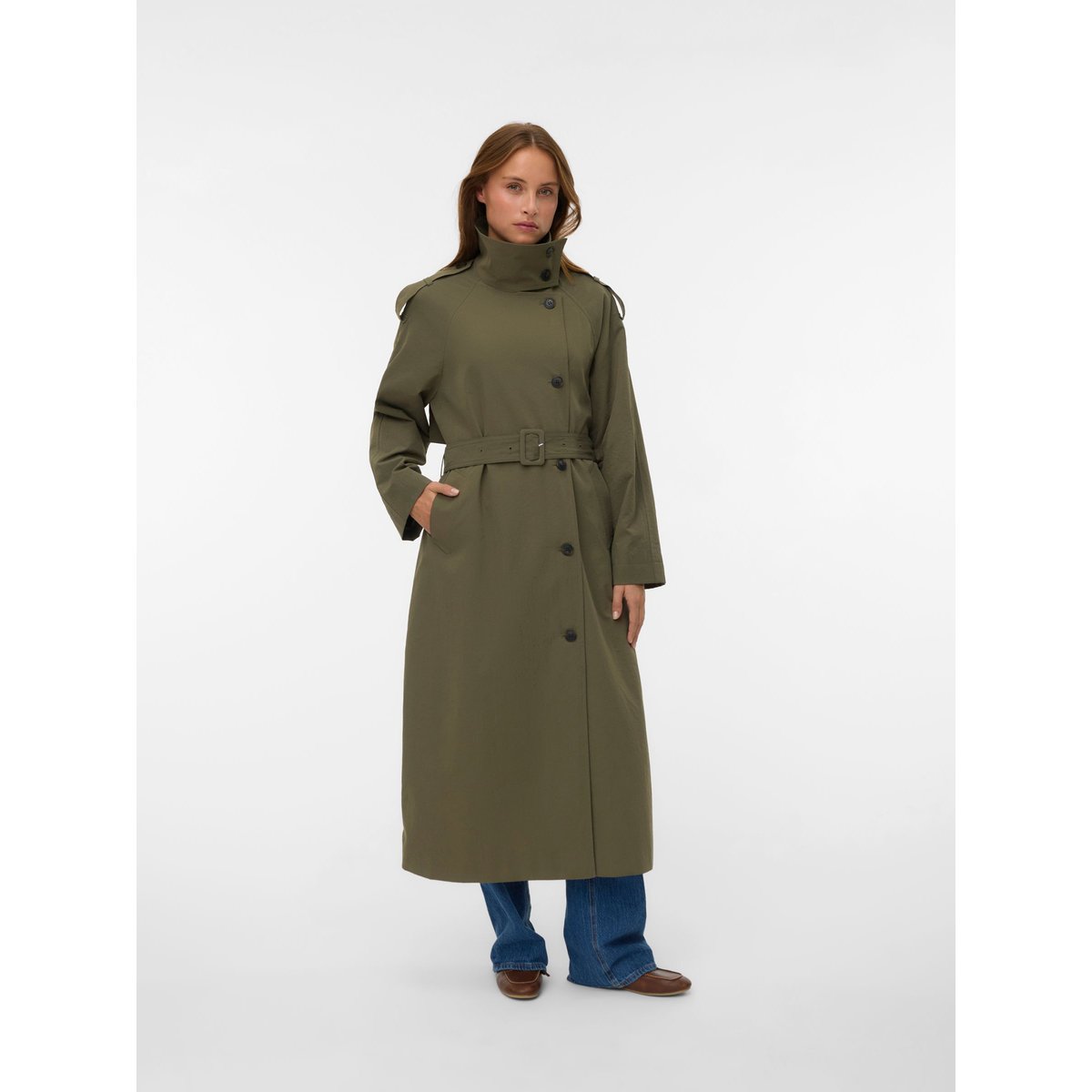 Trench Coat verte - kalamata 1, VERO MODA