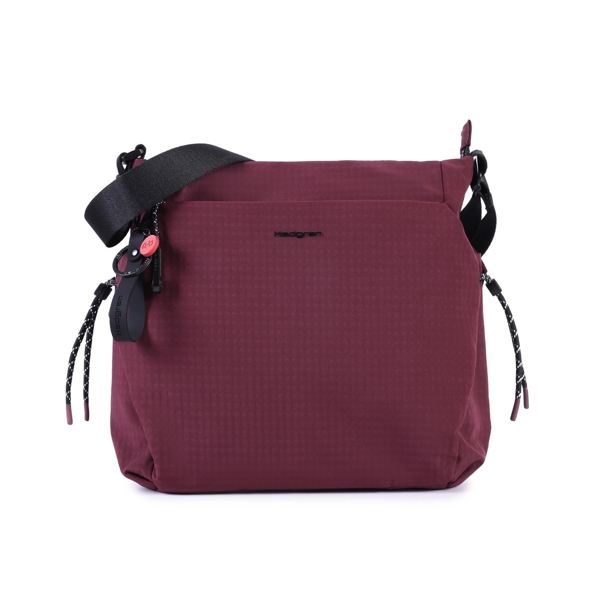 Sac bandoulière carré modulable grand format maroon banner, HEDGREN
