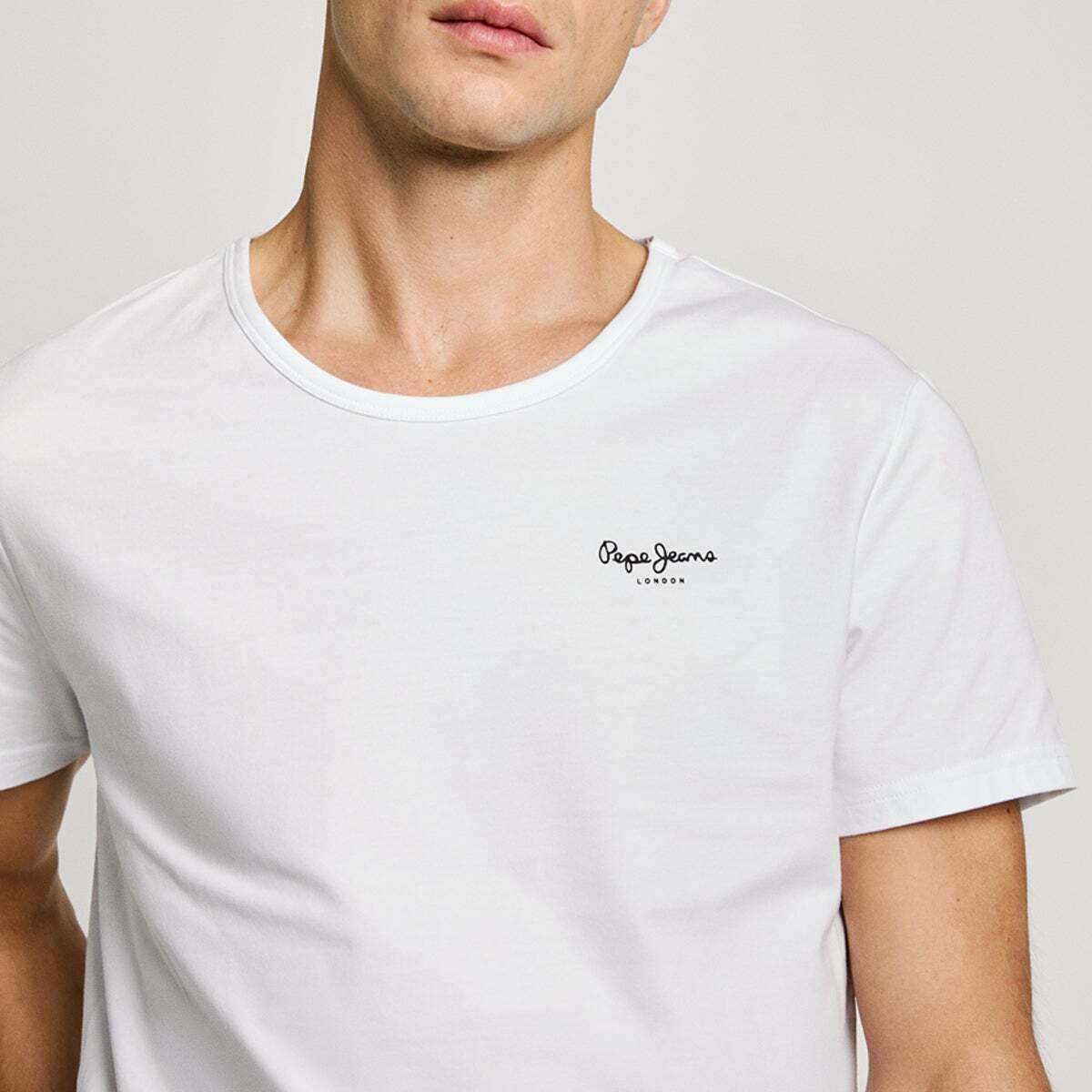 Lot De 2 T-Shirts En Coton Stretch blanc, PEPE JEANS