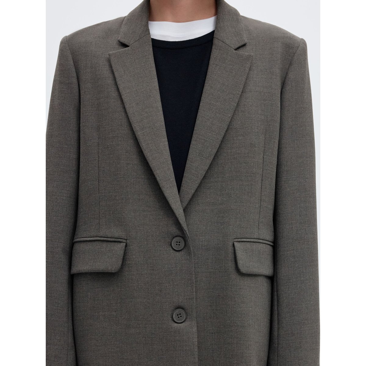 Blazer dark grey melange, SELECTED