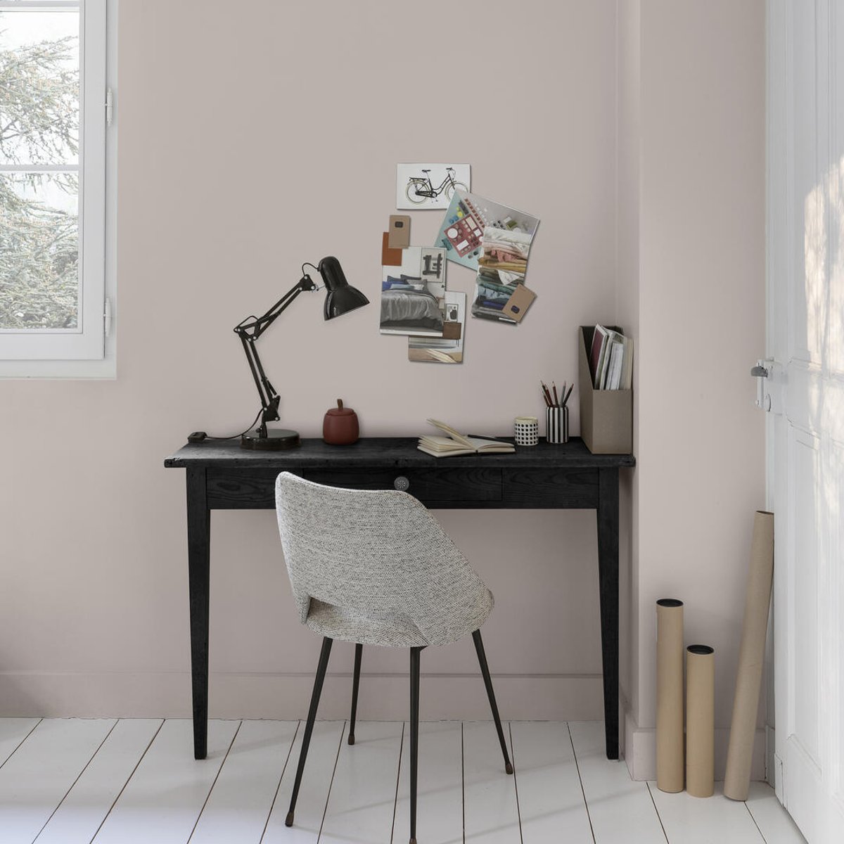 Peinture : Cr&eacute;er une arche de couleur pour d&eacute;limiter un espace bureau