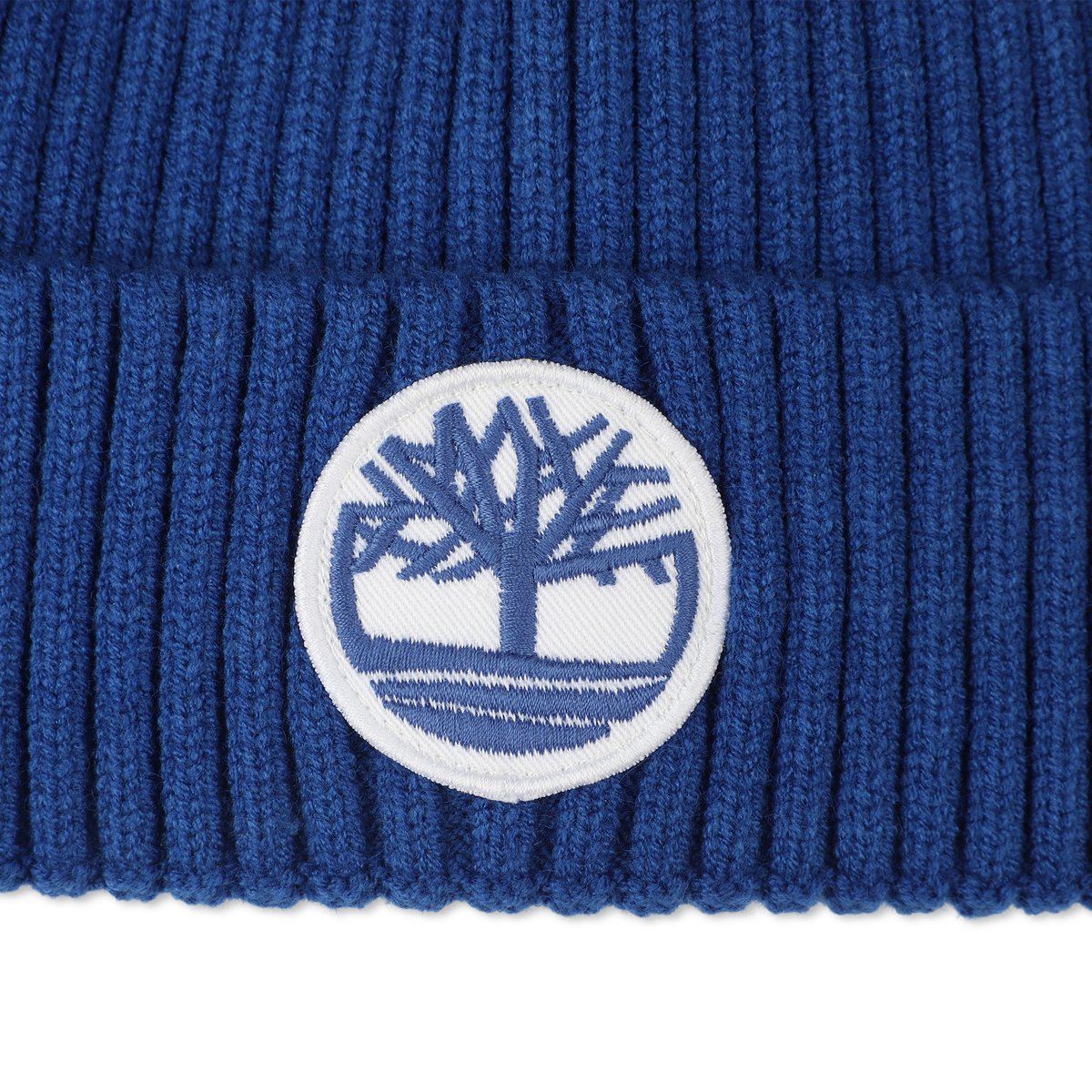 Chapeau écusson tricoté avec logo bleu outremer, TIMBERLAND