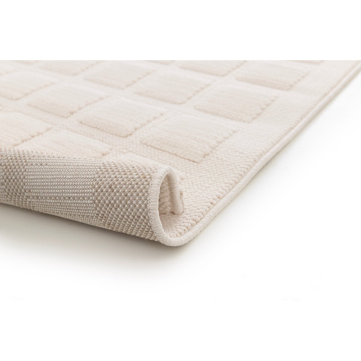 Tapis effet 3D doux et élégant FACET beige sable, AFK LIVING