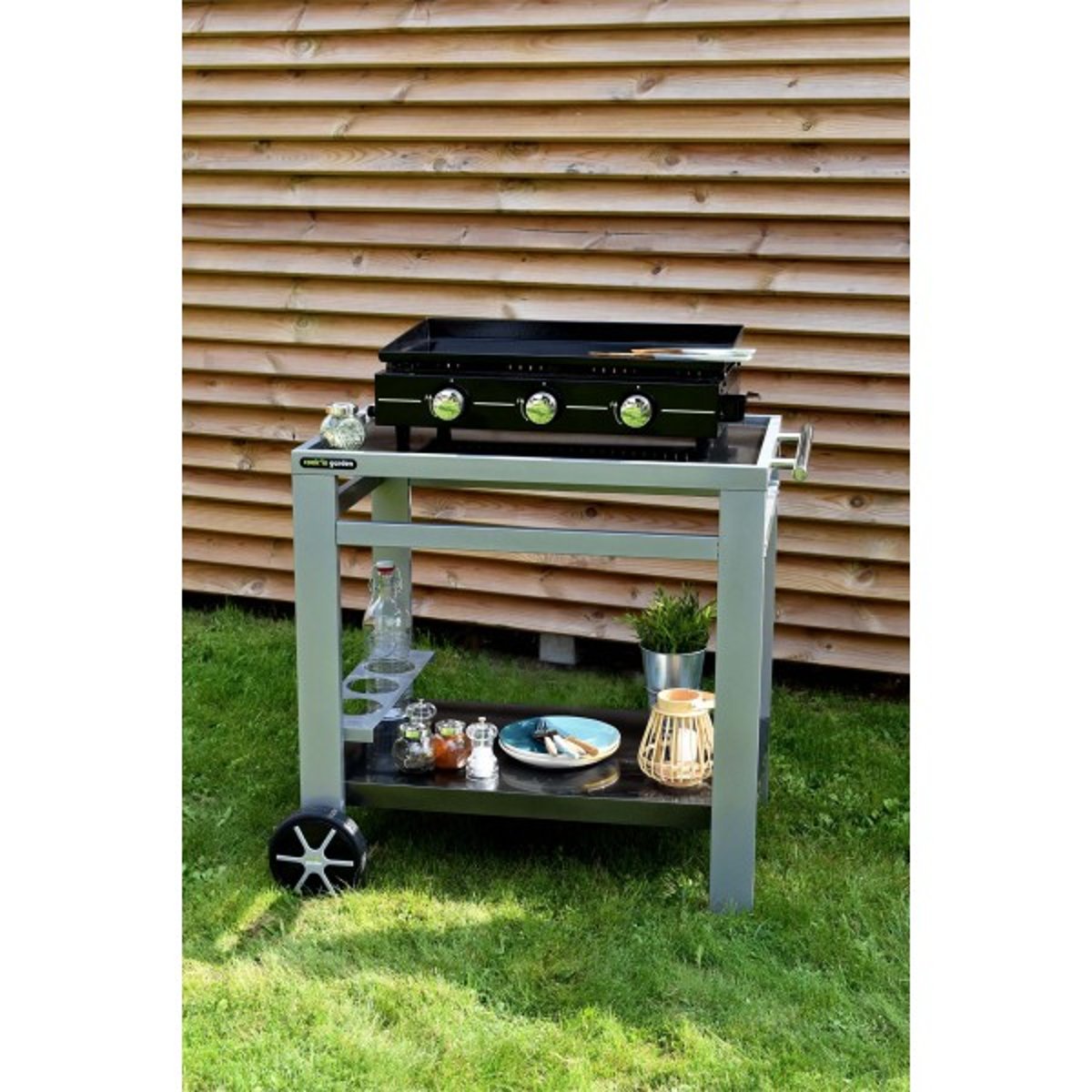 Plancha Gaz 3 brûleurs couleur unique, COOK IN GARDEN