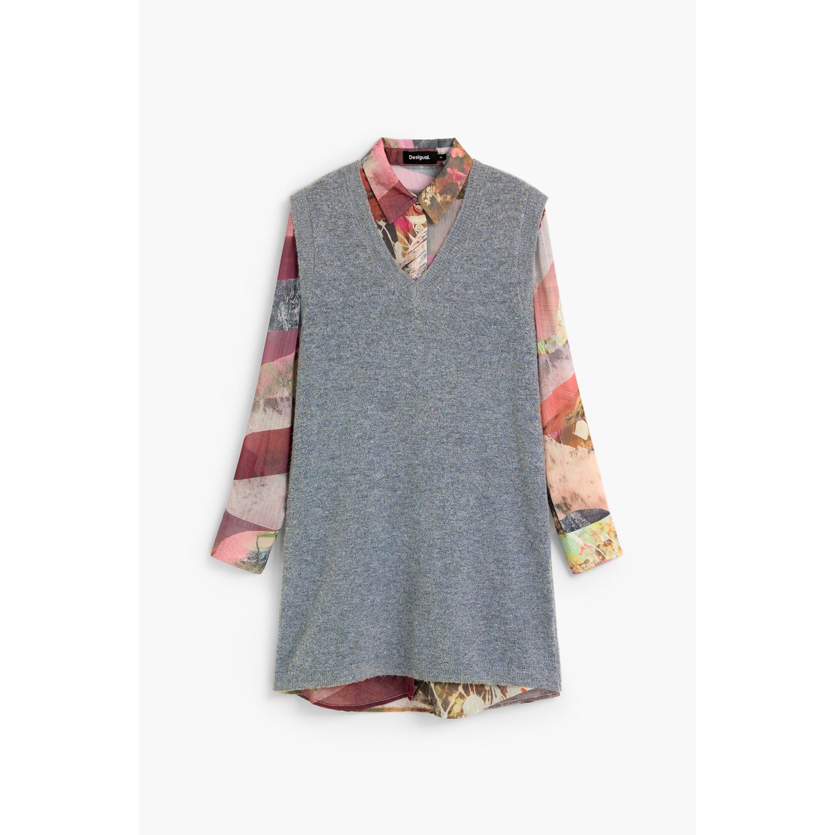 Robe chemise combinée noir, DESIGUAL