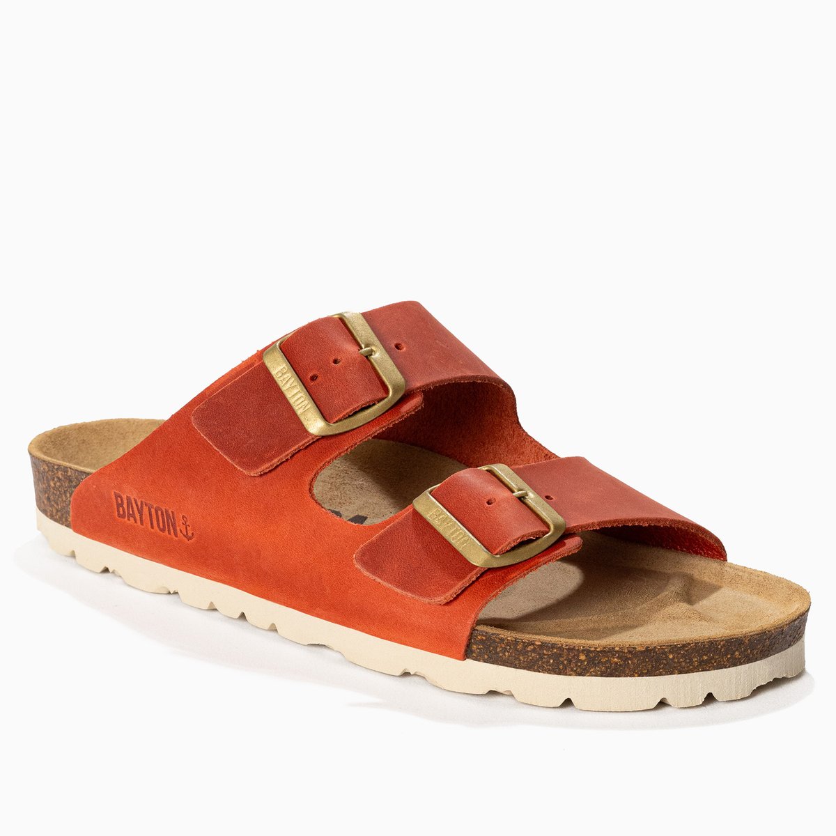 Sandales en cuir ATLAS orange, BAYTON