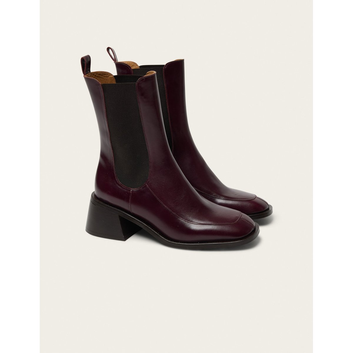 Bottines à talons TOLI cuir prune, ODAJE