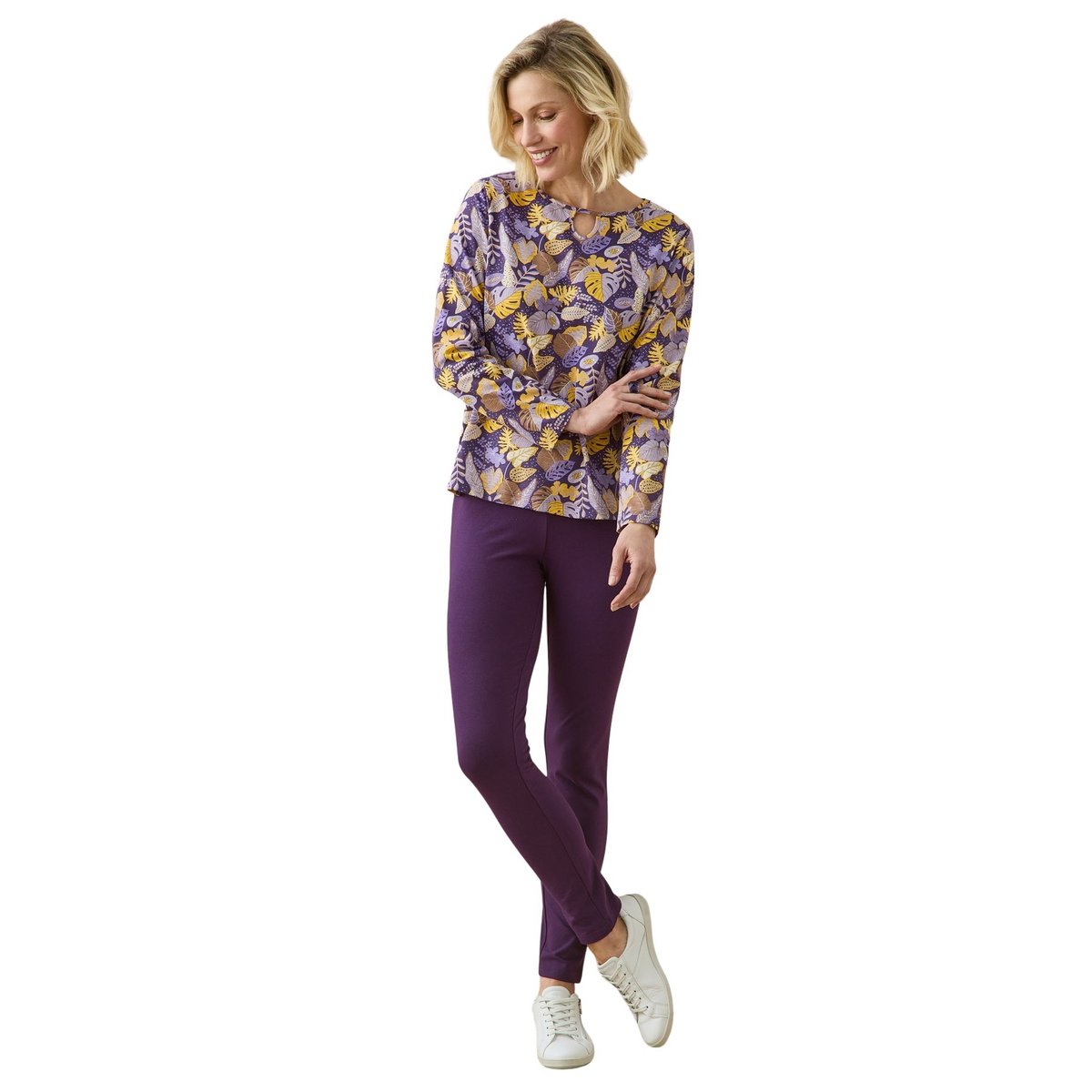 Lot de 2 leggings imprimé pois + marine, DAXON