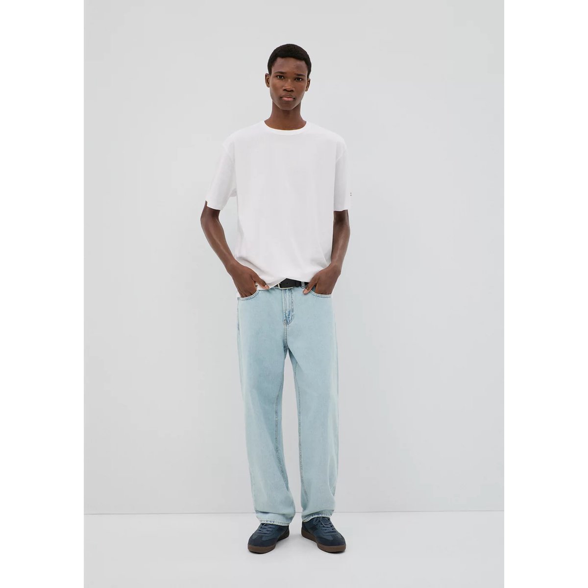 T-shirt coton empiècement blanc cassé, MANGO TEEN