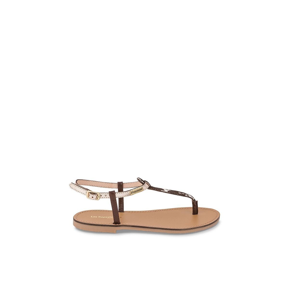 Sandali infradito in pelle Harvil marrone/bianco, LES TROPEZIENNES PAR M.BELARBI